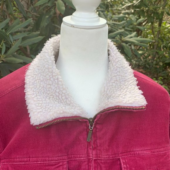 AC-3998 Pink Corduroy Bomber Jacket - Picture 2 of 8